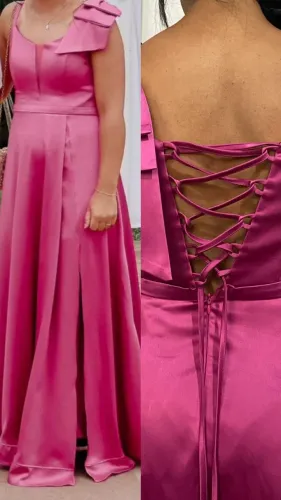 Vestido de festa Rosa Pink, debutantes, madrinhas de casamento
