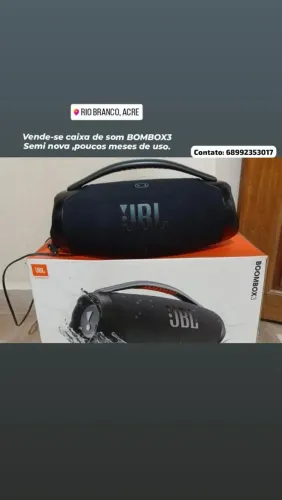 Vende-se caixa de som BOMBOX3<br>Semi nova ,poucos meses de uso.