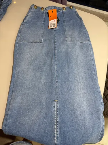 Saia Jeans Longa Dimy - Tamanho 36