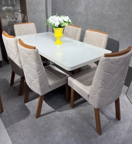 Mesa de jantar com 6 cadeiras promoção .