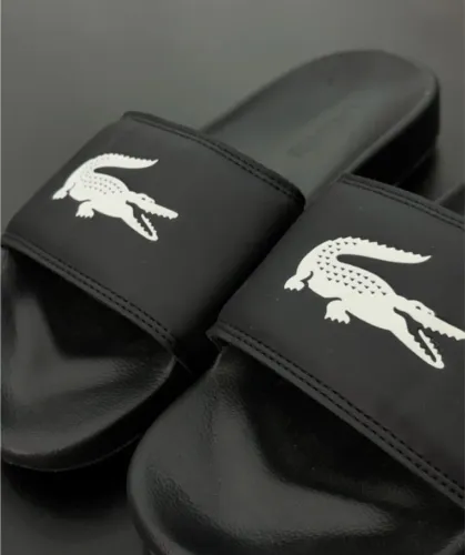 Chinelo Slide Lacoste Original - Confortável e Estiloso - Preto - Tamanho 39 (P
