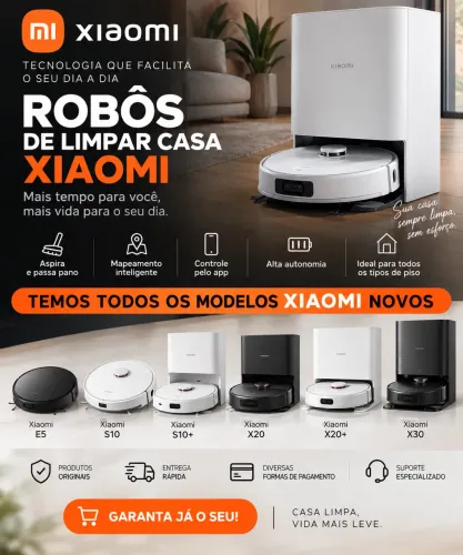Robôs aspiradores Xiaomi!!! (Temos todos os modelos novos, na caixa e disponíveis!)