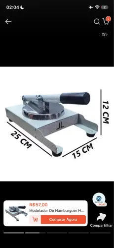 Vendo modelador hambúrguer zerado