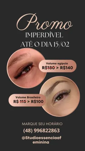 Promoção de extensão de cílios 