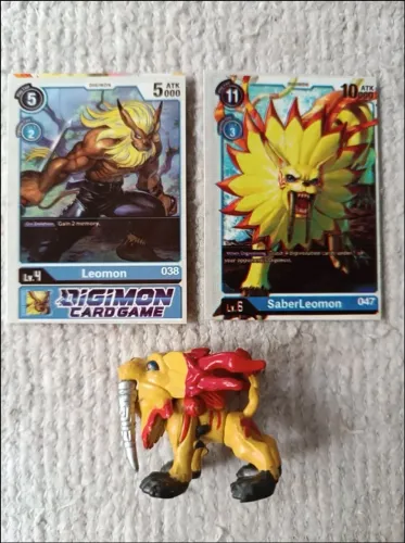 Digimon SaberLeomon B (Com uma Presa)+ 2 Cards