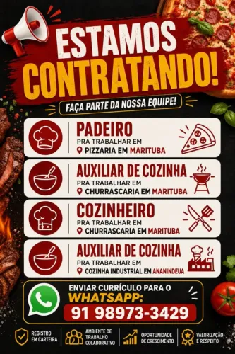 Vaga de emprego entre em contato *43