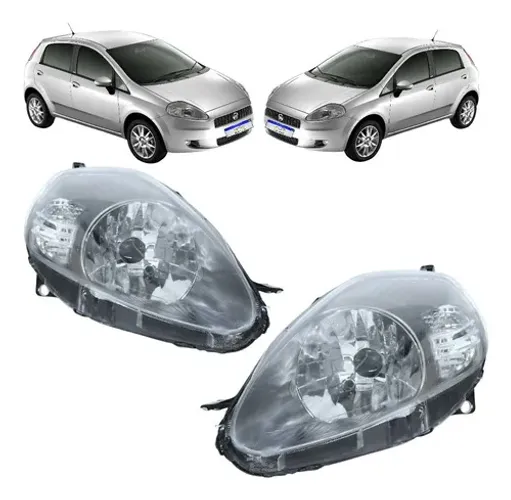 Par Farol Punto Sporting T-jet 2007 A 2012 Mascara Cinza Ambos Lados