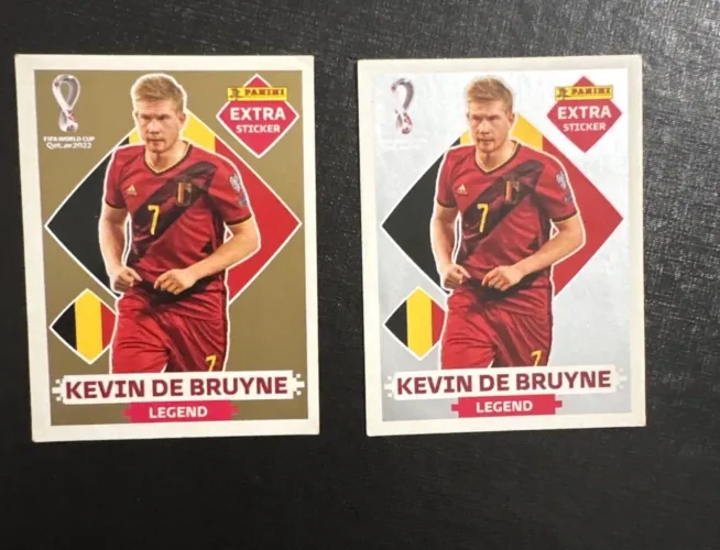 Figurinhas legend copa 2022 Kevin debrucem prata e ouro