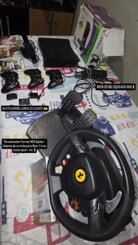 Xbox RGH COMPLETO COM VOLANTE ACEITO CARTAO SO CHAMAR