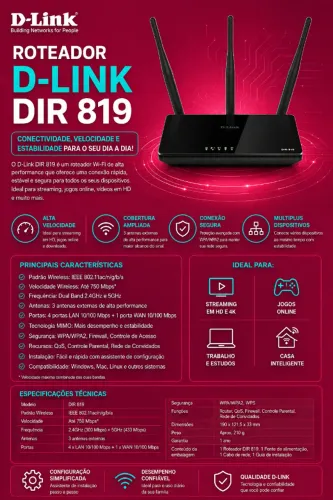 ROTEADOR D-LINK DIR 819
