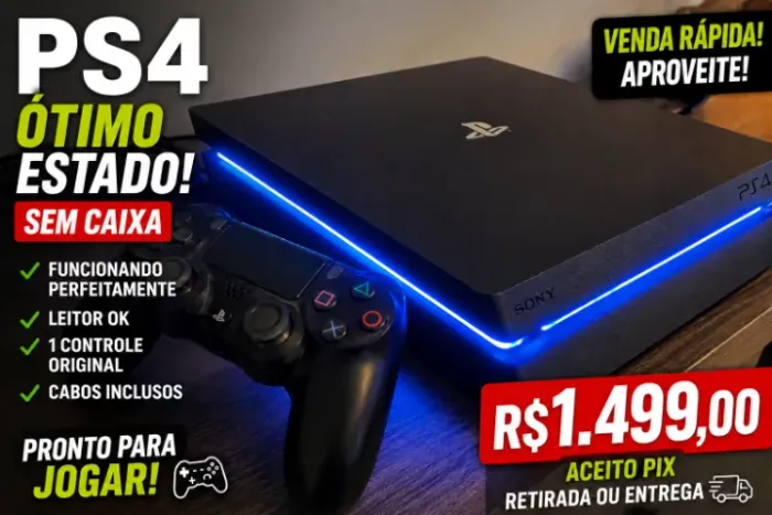 CONSOLE PS4 USADO 500GB