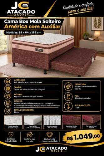Cama Box América Solteiro