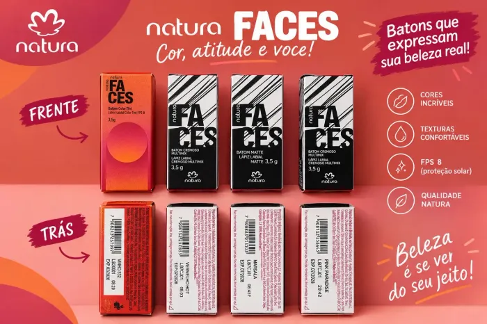 Batom Natura Faces a pronta entrega