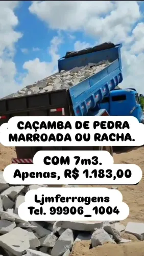 CAÇAMBA DE PEDRA MARROADA. 