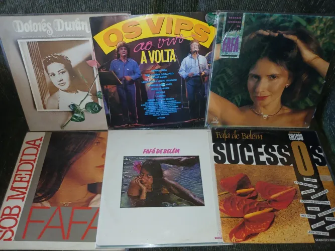 6 lp's vinil Fafa de Belém, Dolores Duran, Os Vips