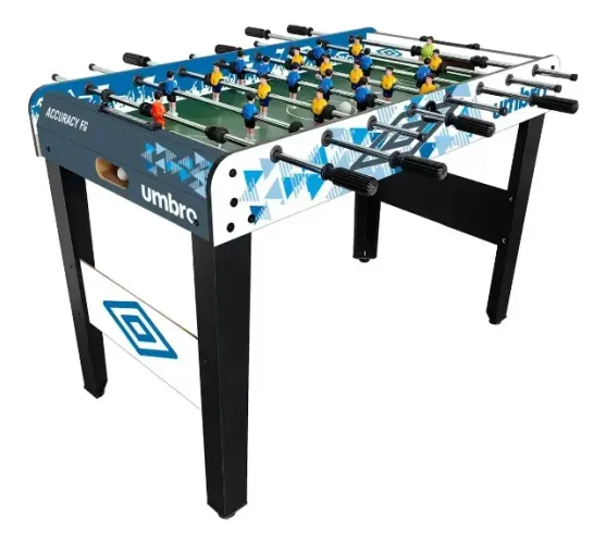 Mesa de Pebolim (ou Totó) modelo Accuracy FG, licenciada oficialmente pela marca Umbro
