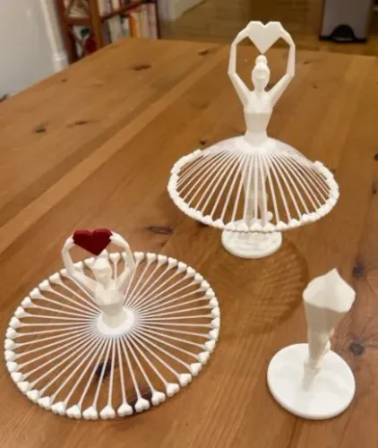 Bailarina Giratória Heartspinner 3D - Encanto em Movimento