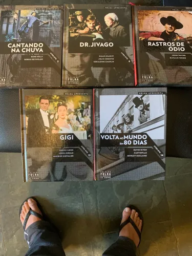 5 dvd livro folha coleção clássicos cinema filmes