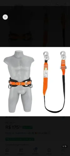 Kit cinto e talabarte de posicionamento facintos