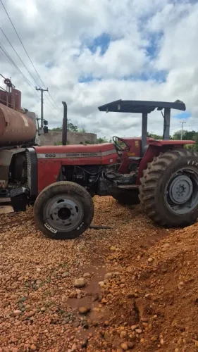 Trator Massey Ferguson 290 com eixo dianteiro de caminhão 