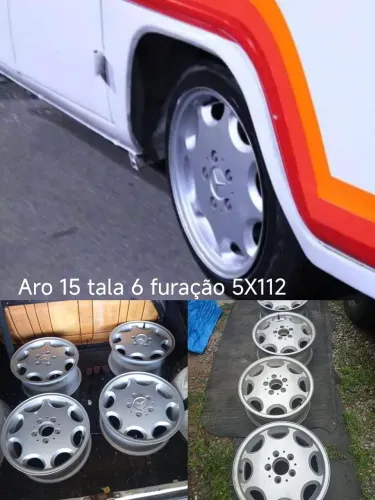 Rodas Mercedes 15 furacão 5x112 tala 6 