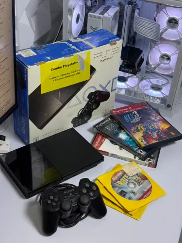 Playstation 2, caixa + jogos 
