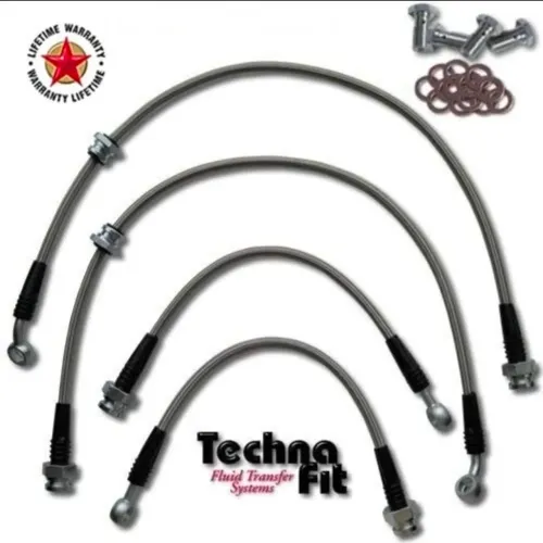 Linha de freio de aço inoxidável Techna-Fit dianteiro + traseiro Toyota GR Corolla e Yaris