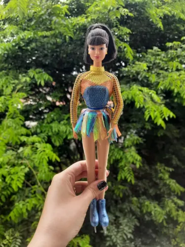 Boneca Barbie Star Skater Michelle Kwan Jogos Olímpicos De Inverno