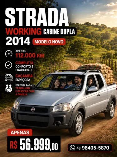 Fiat Strada Working 1.4 MPI Fire Flex 8V CD 2014