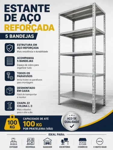 Prateleira de aço Reforçada