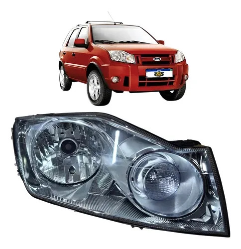 Farol Direito Ecosport 2008 2009 2010 2011 2012 Cromado Direito/passageiro