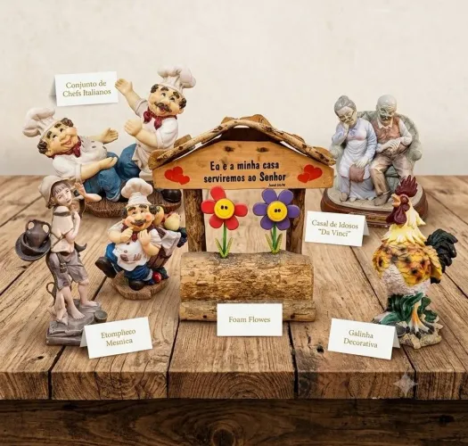 6 Peças de Artesanato