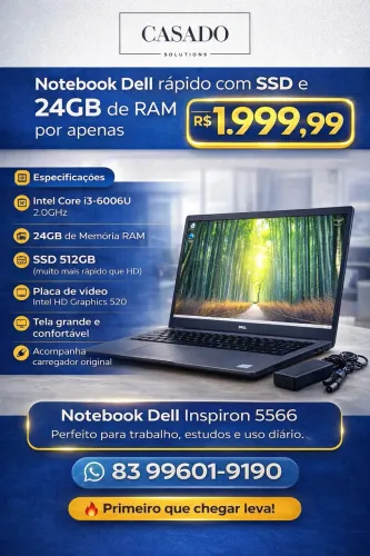 Notebook Dell 17 polegadas