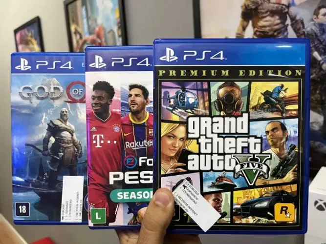 Jogo de PS4 Seminovo GTA, PES, Far Cry, Elden Ring, Minecraft (Valores na Descrição)