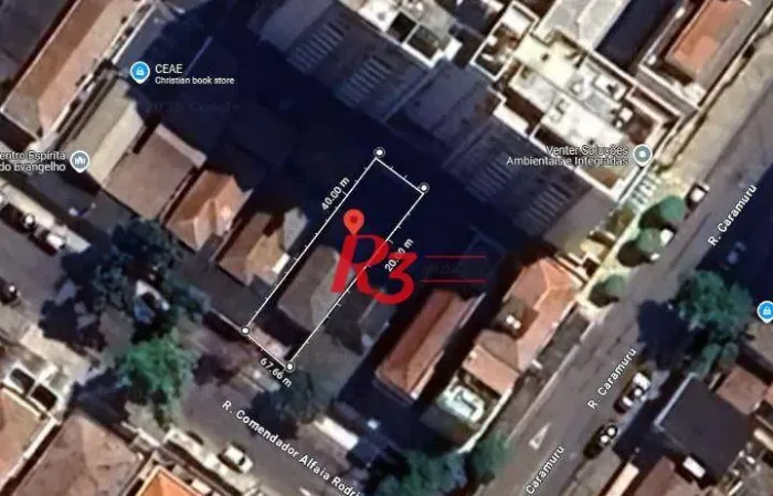 Terreno à venda, 189 m² por R$ 700.000,00 - Aparecida - Santos/SP