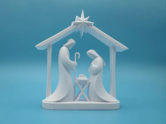 Presépio de Natal em 3D Decoração Festiva