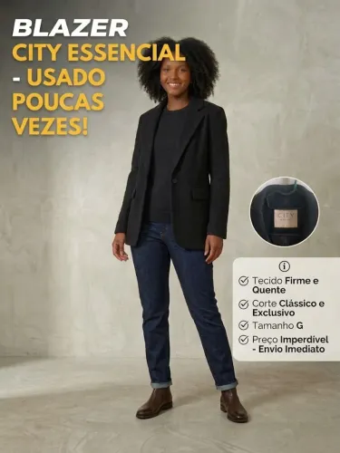 Blazer revestido ,confortável e elegante