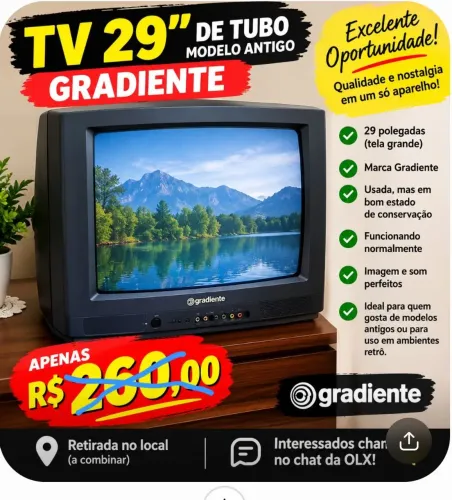 TV GRADIENTE antiga com radio FM - imagem perfeita