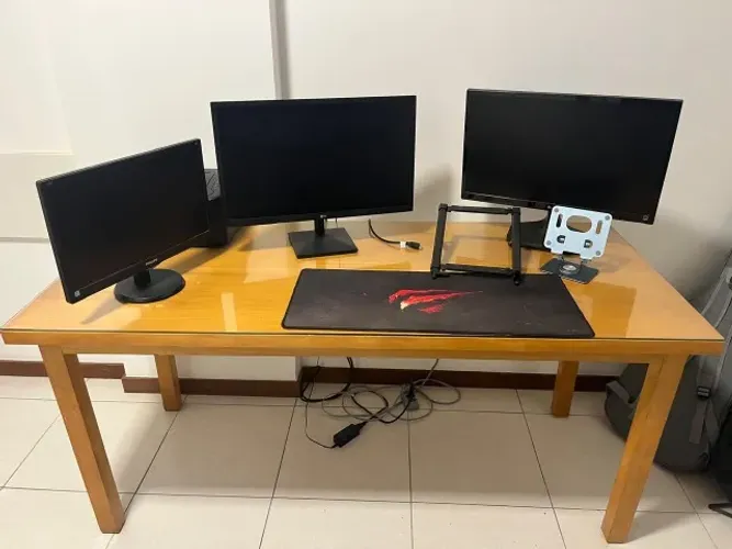 Mesa Madeira Maciça + Vidro Temperado (1,60m) - Praia da Costa