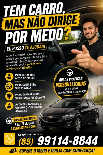 Aulas pra quem tá sem prática ou tem medo de dirigir