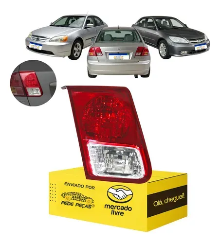 Lanterna Esquerda Civic 2001 2002 2003 2004 2005 2006 Tampa Esquerdo/motorista Vermelho