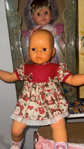 Vestido de boneca tamanho g