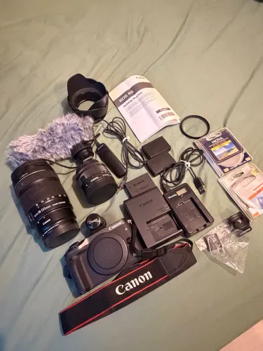 Canon EOS M6 completa + lente extra 18-135 aceito troca por drone DJI