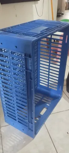 Caixote Plástico Grande / Baú de Feira ~110L com Capa Protetora - Usado