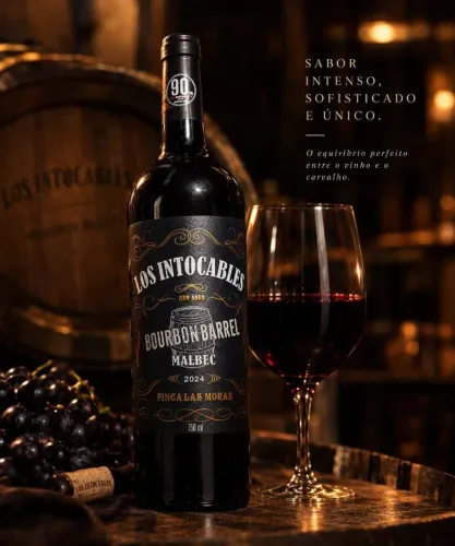 Vinho Argentino Los Intocables Bourbon Barrel Malbec 2024 - Lacrado (750ml)