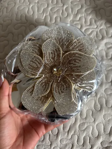 Bolsa de Festa Prata com dourado
