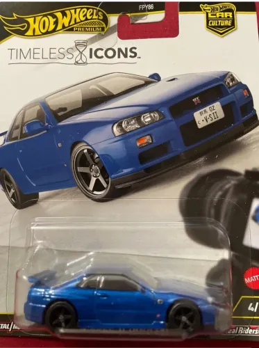 Hot Wheels Premium Timeless Icons Nissan Skyline GT-R V-Spec II (BNR34) 2025