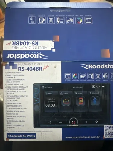 Multimídia Roadstar 7? RS-404br plus espelha iOS e Android 