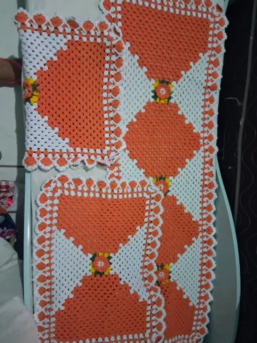 Jogo de cozinha em crochê 3 peças 