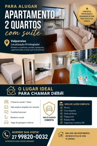 ALUGA-SE - Apartamento 2 Quartos com Suíte em Valparaíso